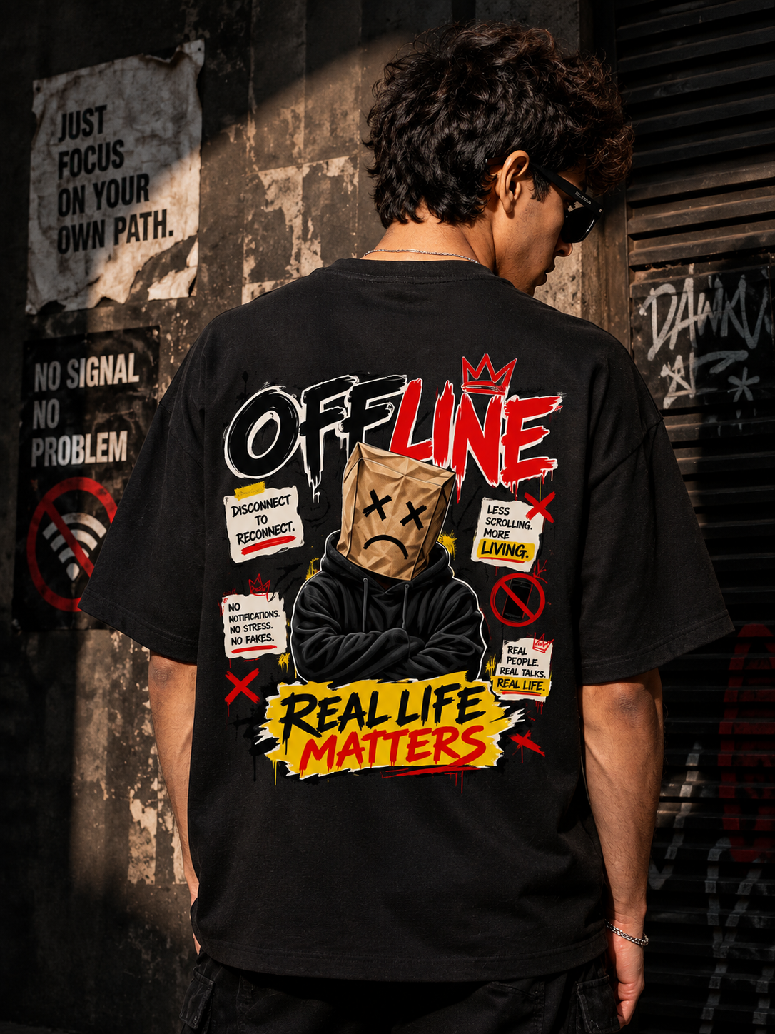 OFFLINE OVERSIZE PREMIUM T-SHIRT|ZENVIBE