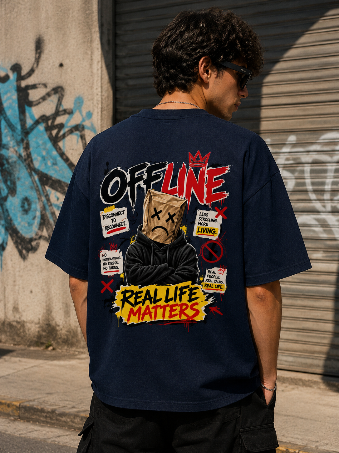 OFFLINE OVERSIZE PREMIUM T-SHIRT|ZENVIBE